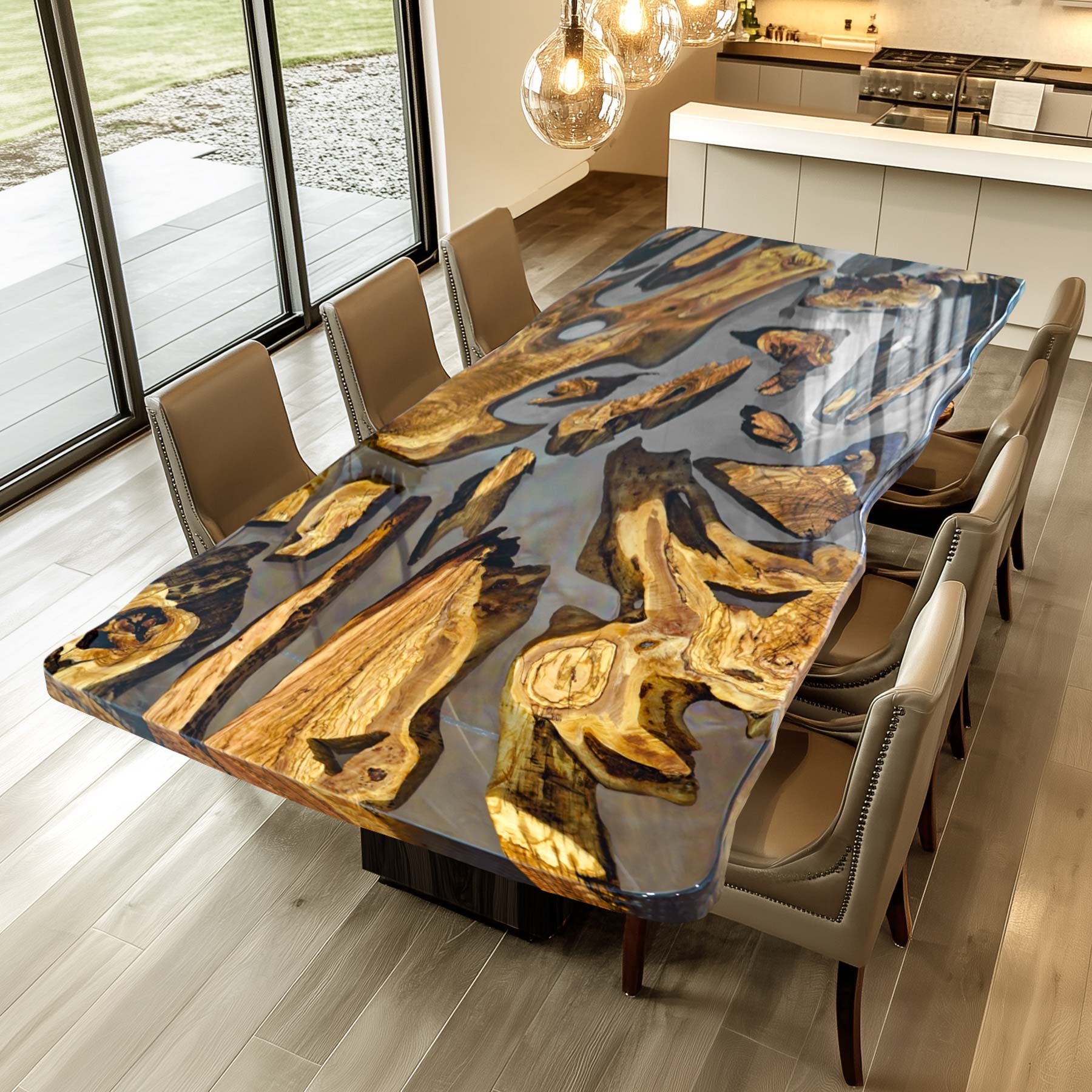 Kazanahome-Epoxy-Resin-Cunninghamia-Clear-Dining-Table-1