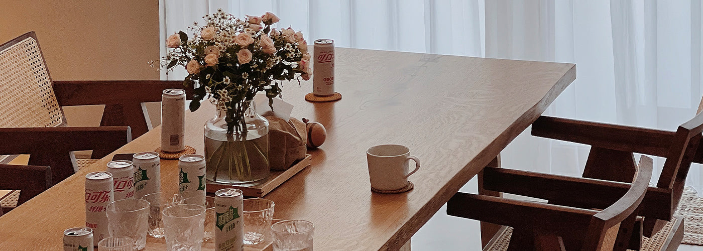 Kazanahome Ash Live Edge Tables