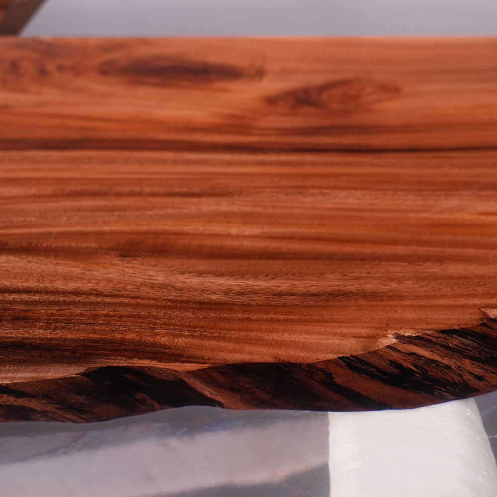 KAZANAHOME Large Scale Walnut & Clear Resin River Epoxy Table 60" x 144"