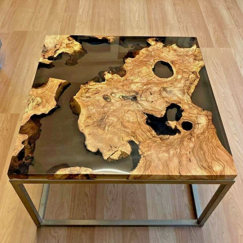 Custom Square Cunninghamia Epoxy Table for Jane