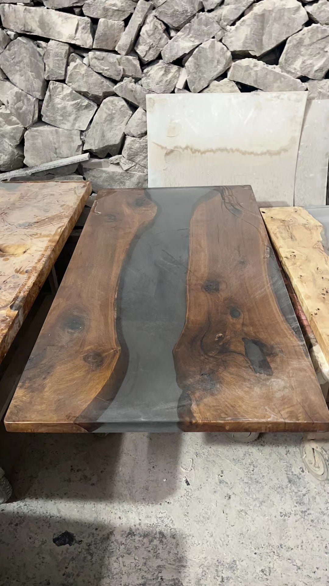 Custom Walnut Live Edge Epoxy Table For Erin