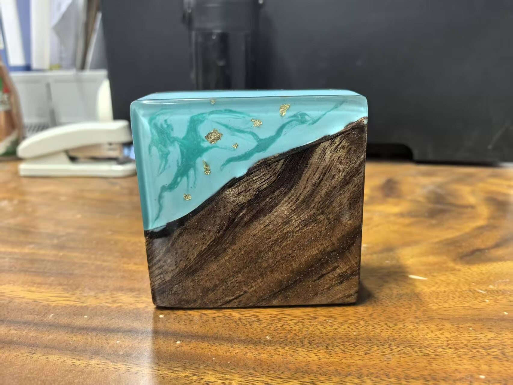 Custom Black Walnut Wood Epoxy Samples for Denette