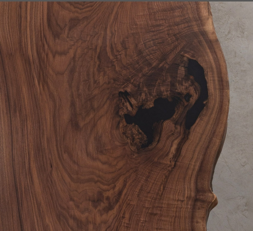 kazanahome North American Single Slab Black Walnut Dining Table