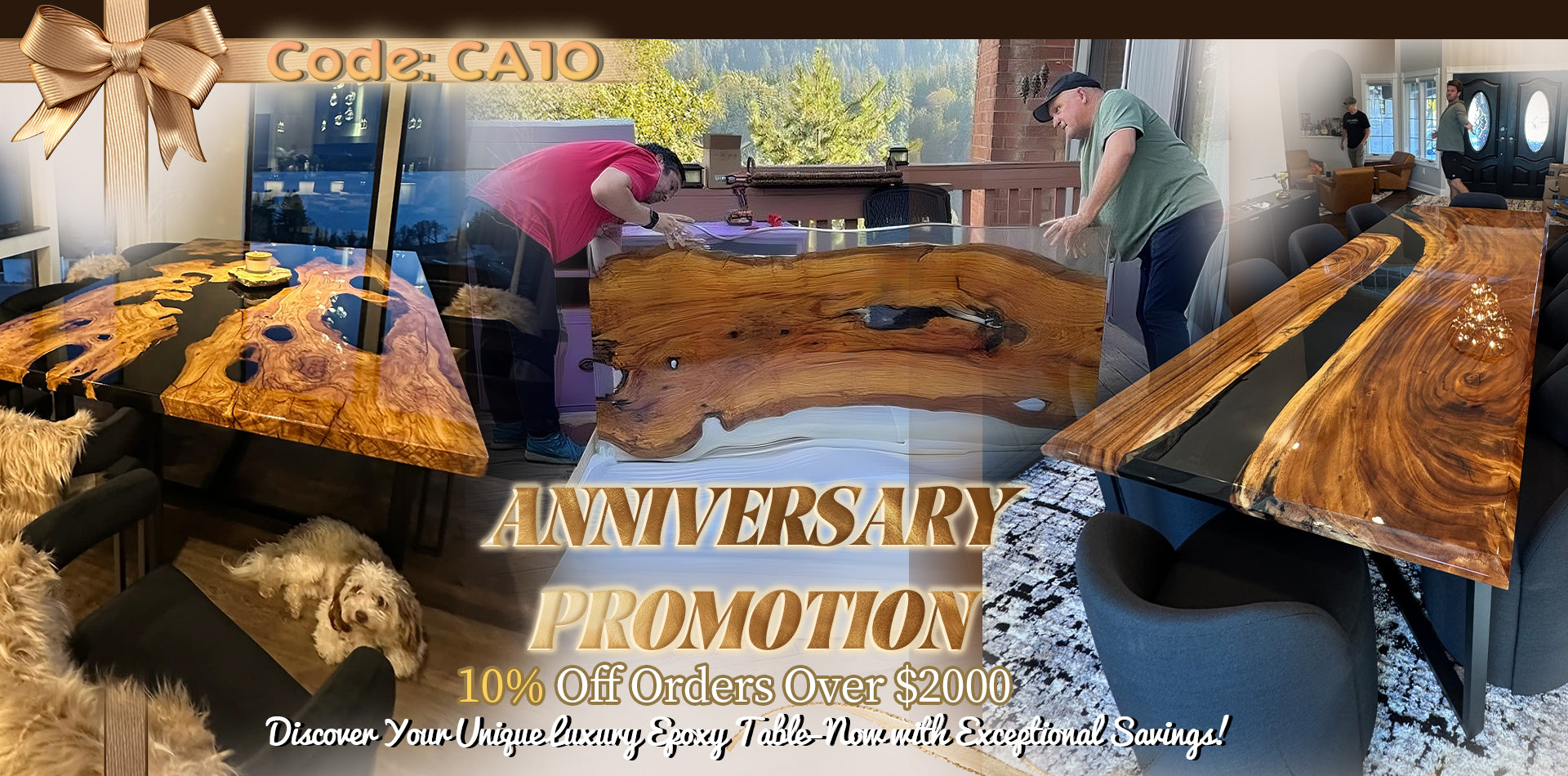 Anniversary Promotion Epoxy Table In California