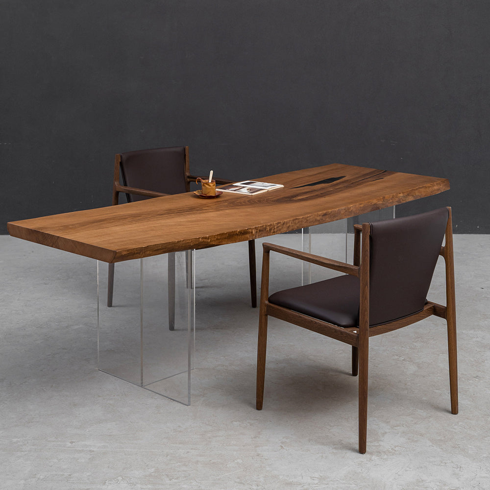 Ash Live Edge Solid Wood Table