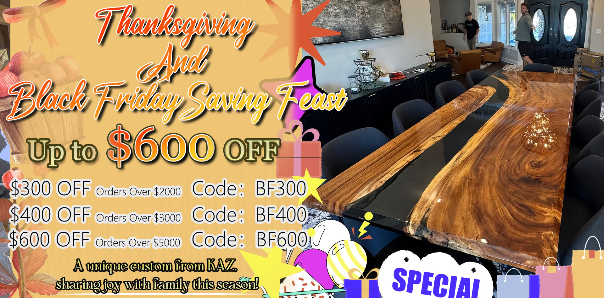 Epoxy Table - Kazanahome