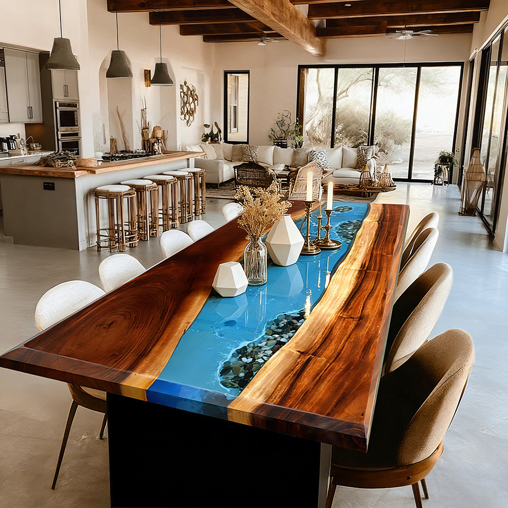 Black Walnut Epoxy Table - Kazanahome in San Jose