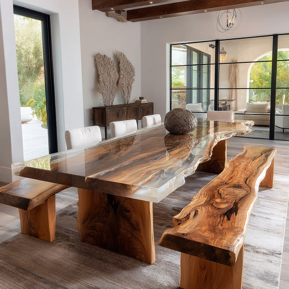Ethereal Black Walnut Epoxy Table Dreamy Decor & Contemporary Homes in Aspen