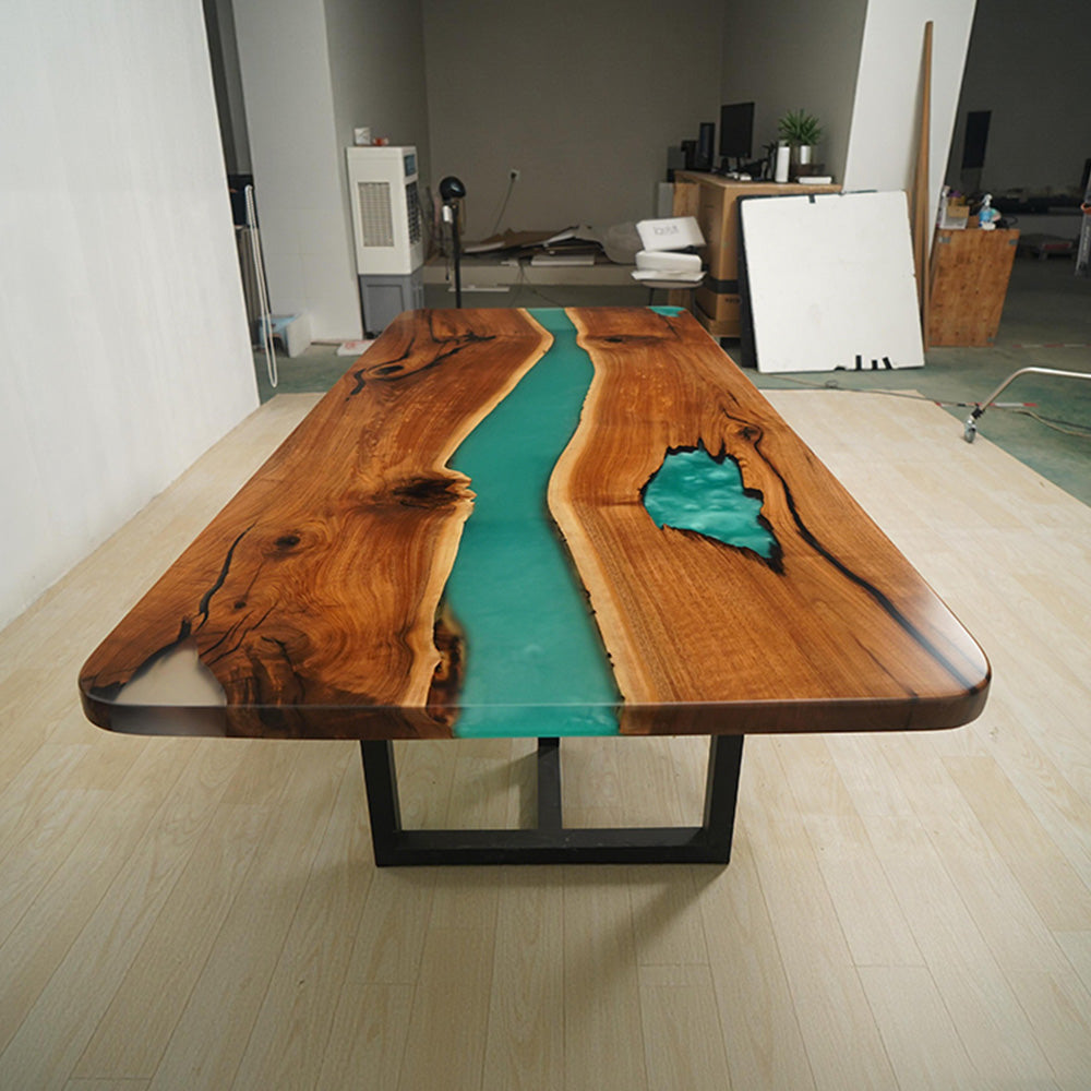 KAZANAHOME Black Walnut Epoxy Table in Illinois