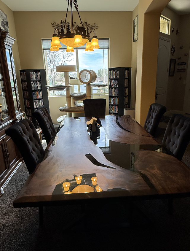 Wood Epoxy Resin Table - Kazanahome