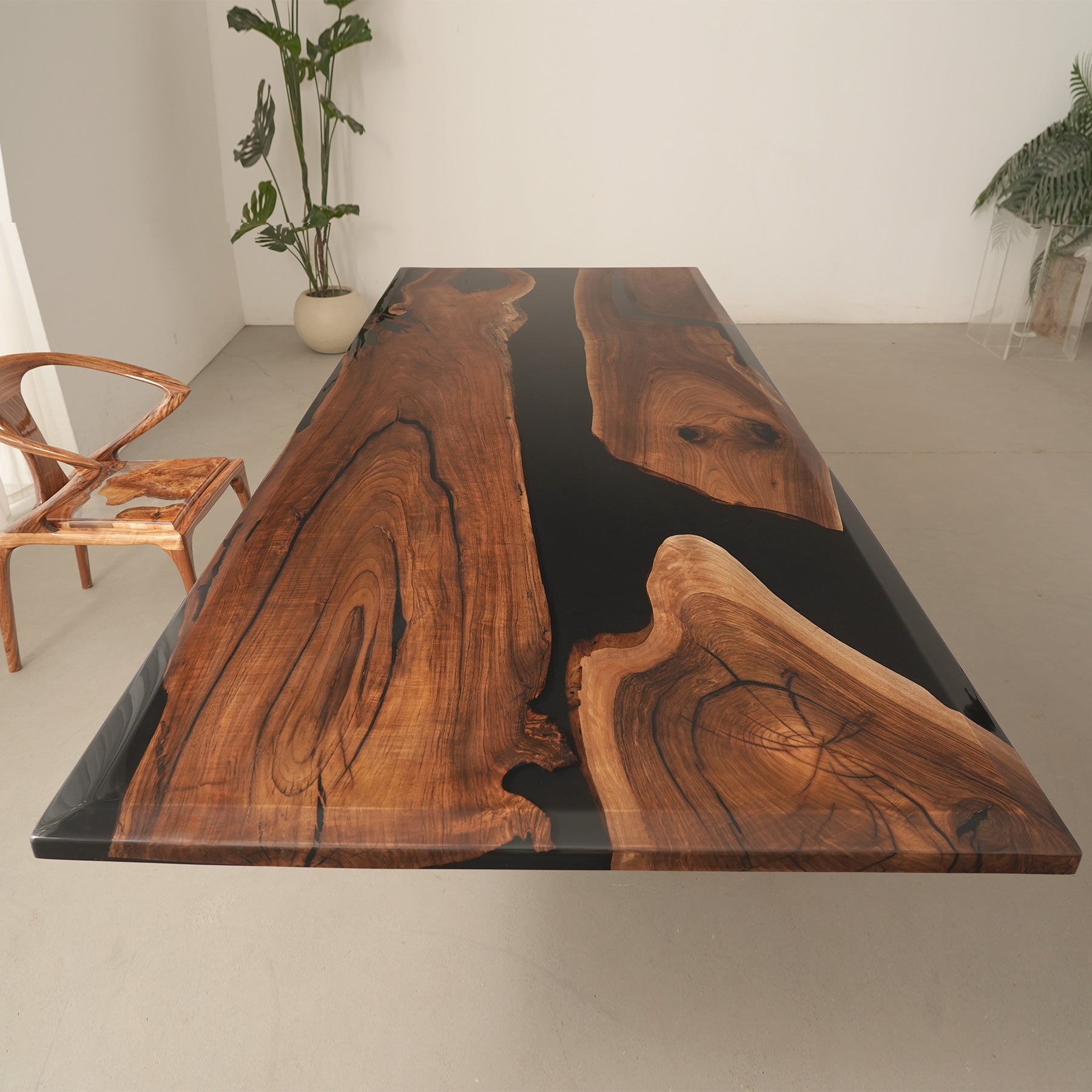 Wood Epoxy Dining Table