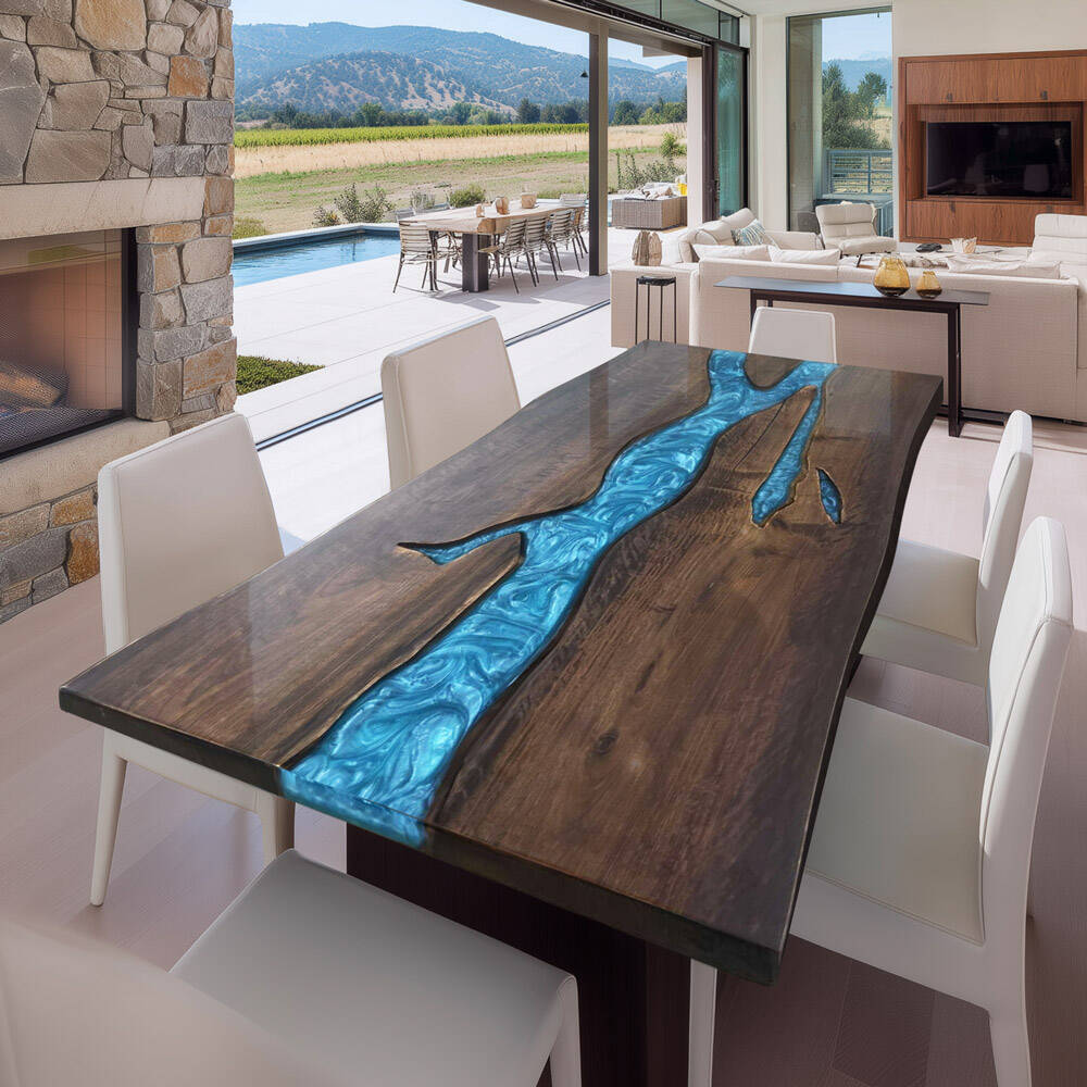 Black Walnut Resin River Epoxy Tables