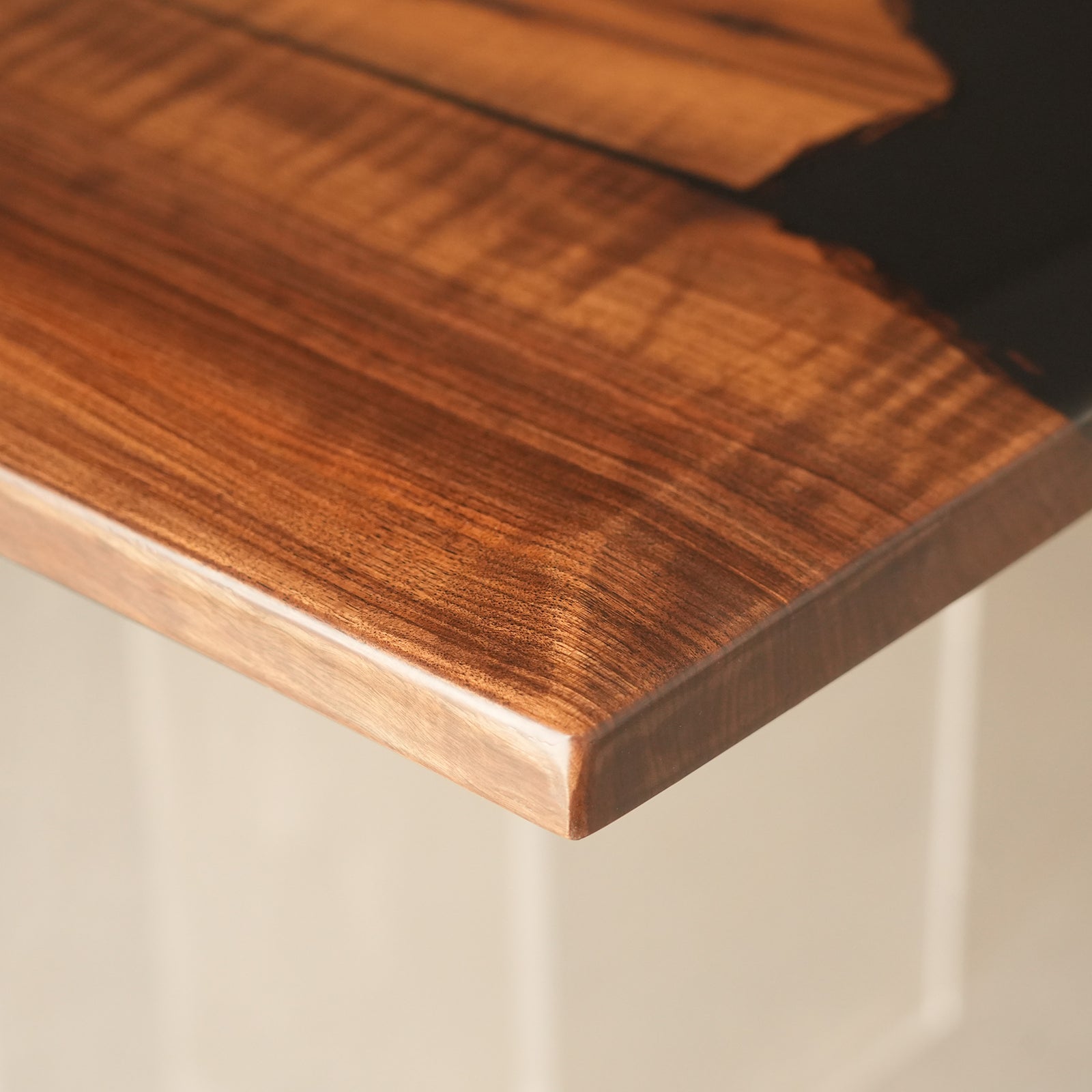 Black Walnut Wood Resin Epoxy Table