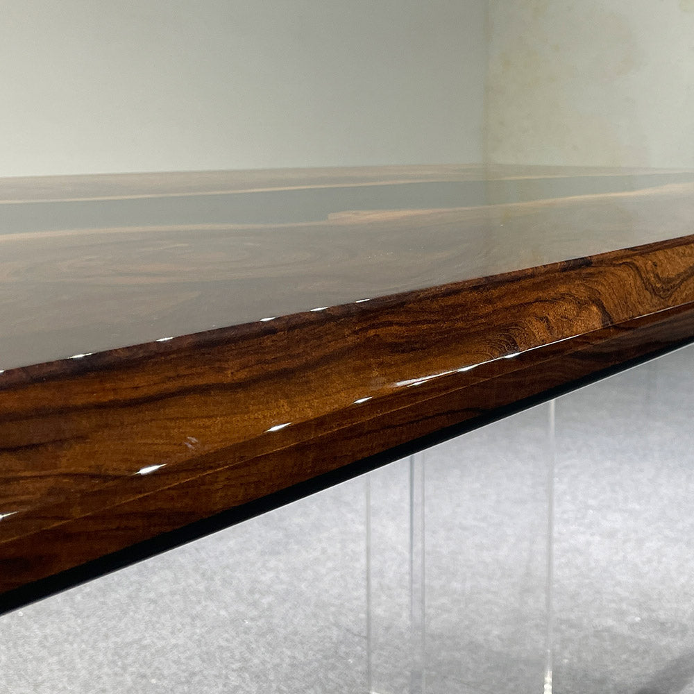 Custom Black Walnut Resin Epoxy Table in Los Angeles