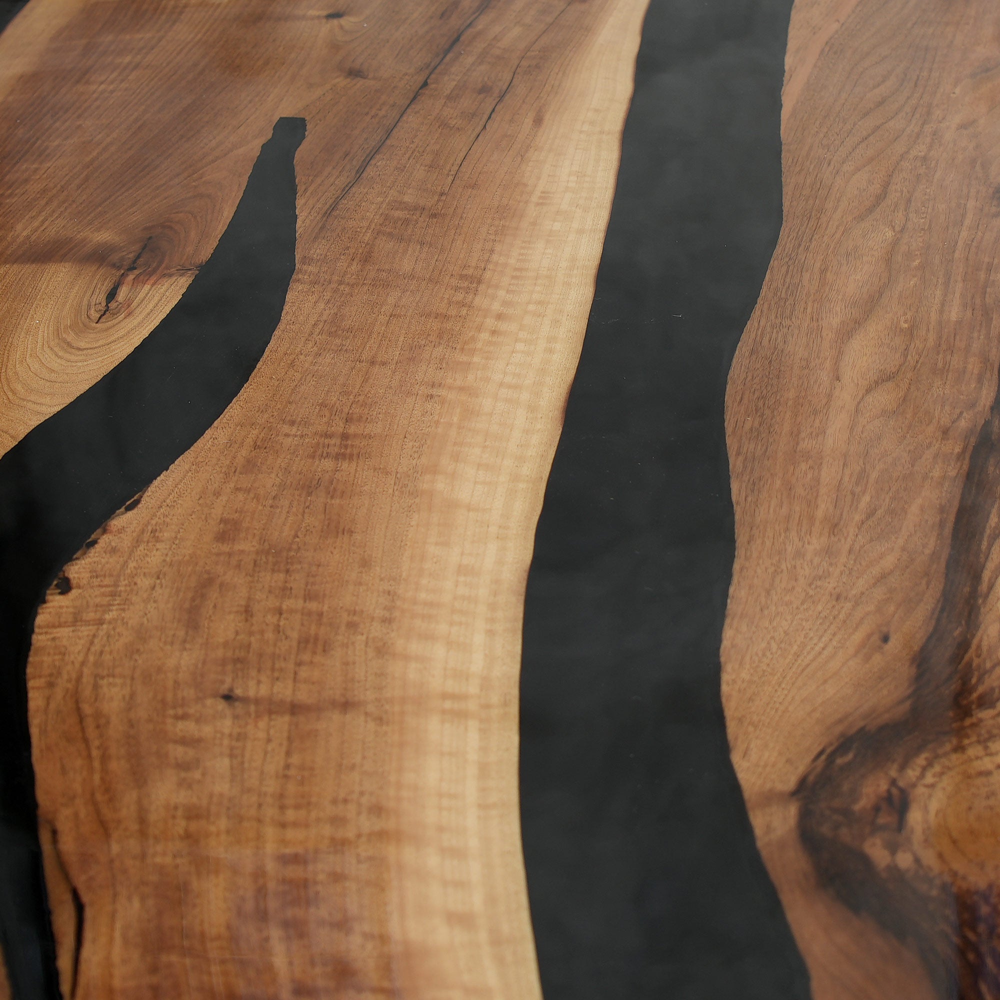 Black Walnut Wood Epoxy Table - Kazanahome in Texas