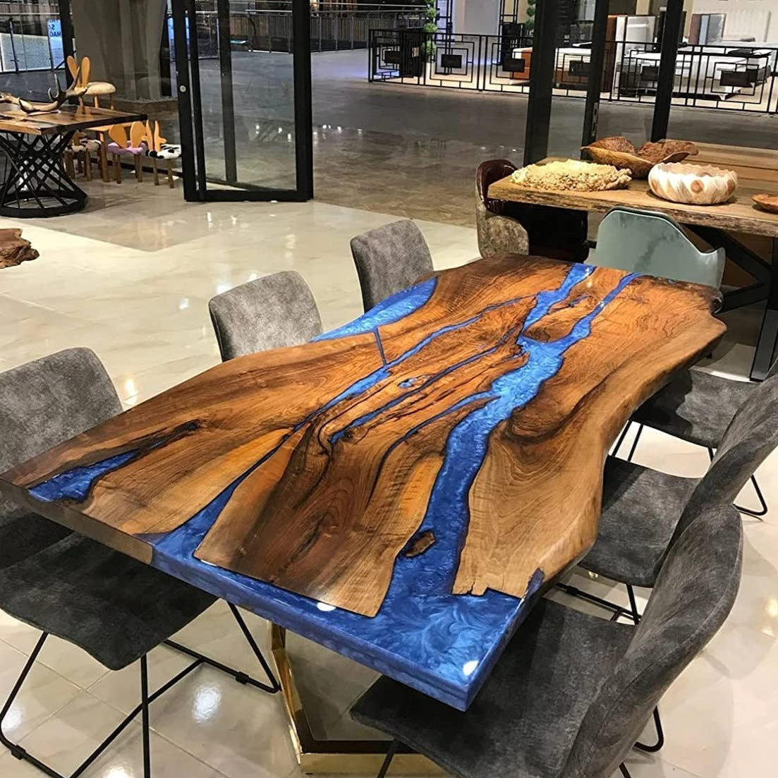 Live Edge Epoxy Resin Wood Tables - Kazanahome