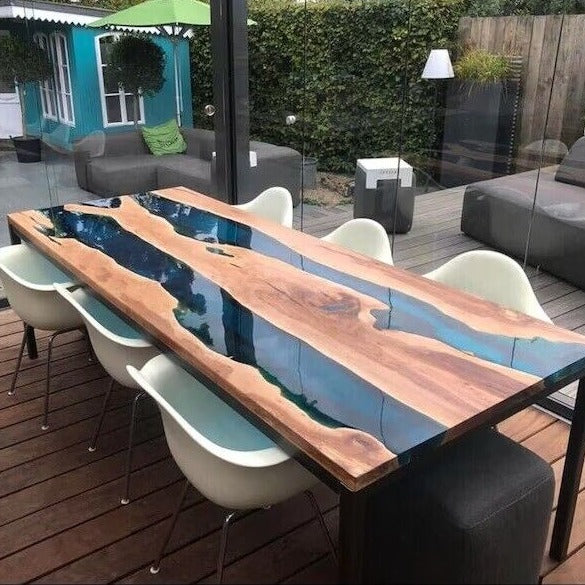Custom Epoxy Table Tops Black Walnut KCT35 in Seattle