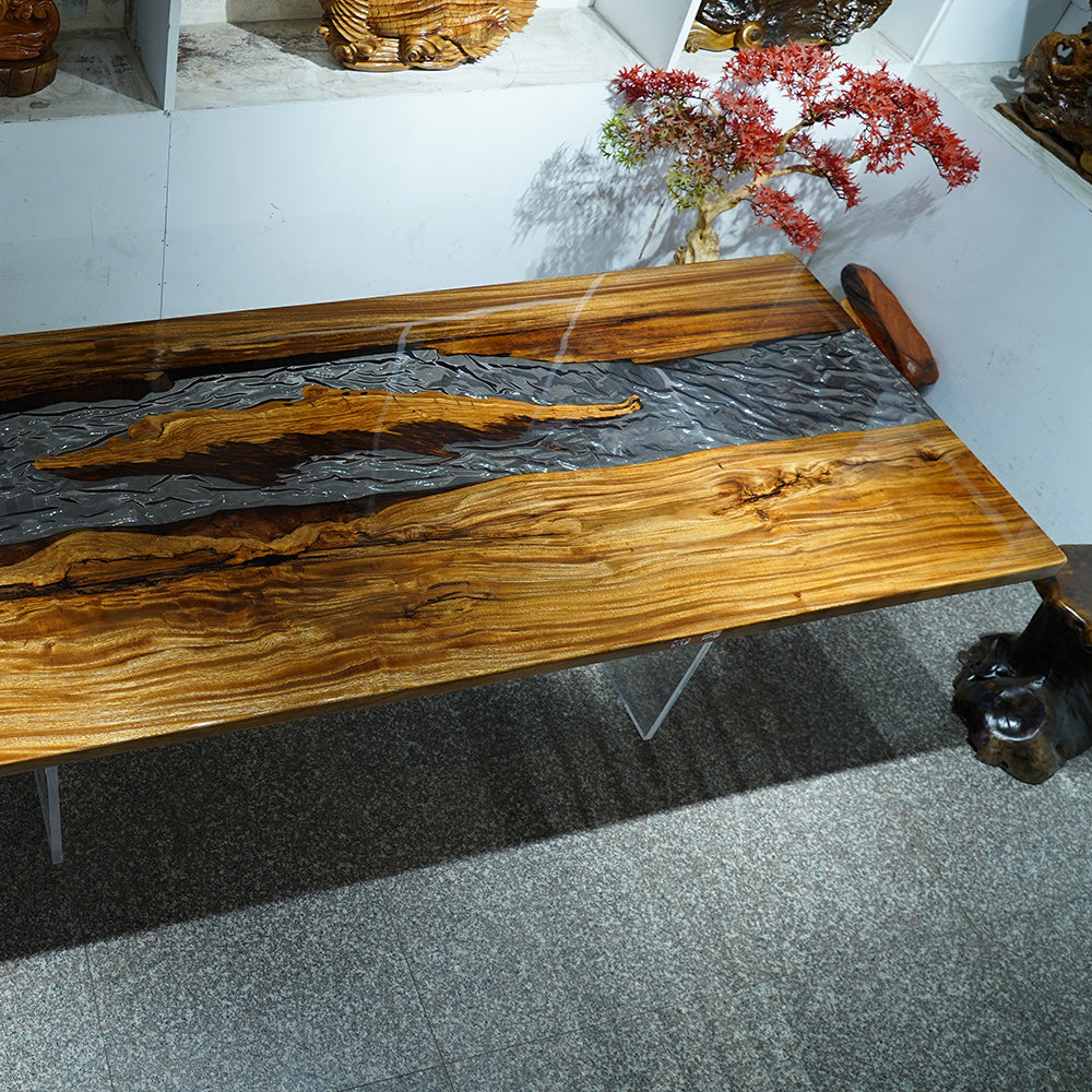 Wood Epoxy Dining Table