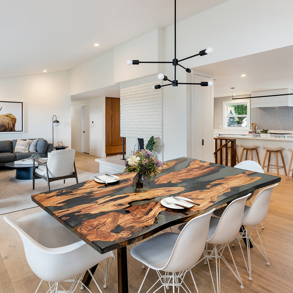 resin wood epoxy table-kazanahome in Denver