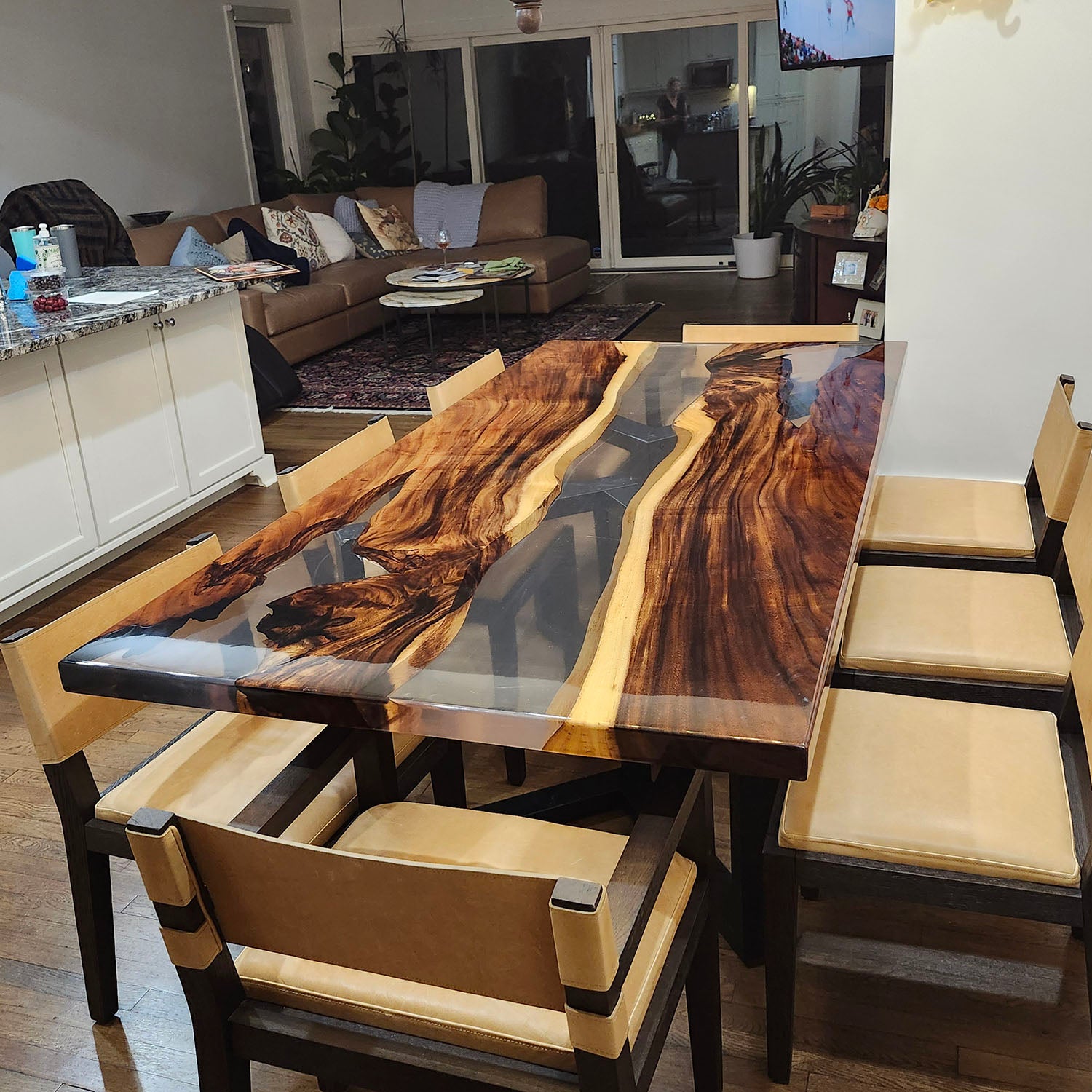 Kazanahome Epoxy River Table in Colorado