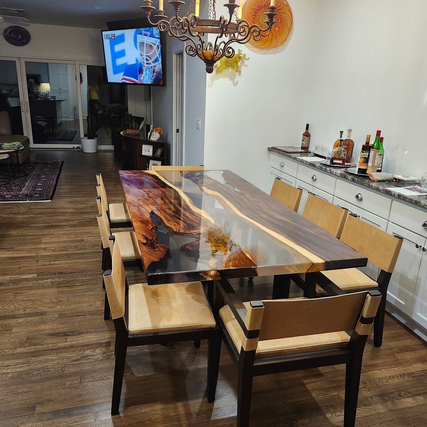 Kazanahome Epoxy River Table in Colorado