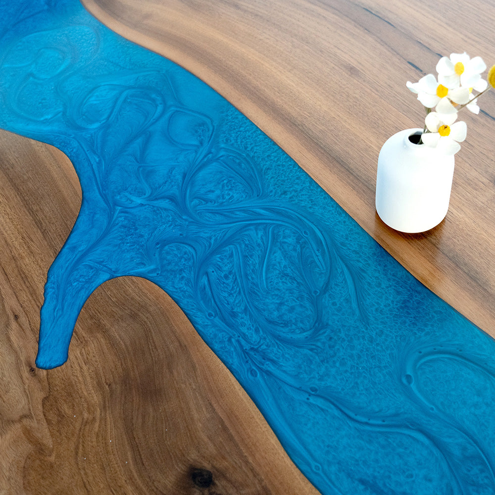 Custom Walnut Epoxy Table for Robert