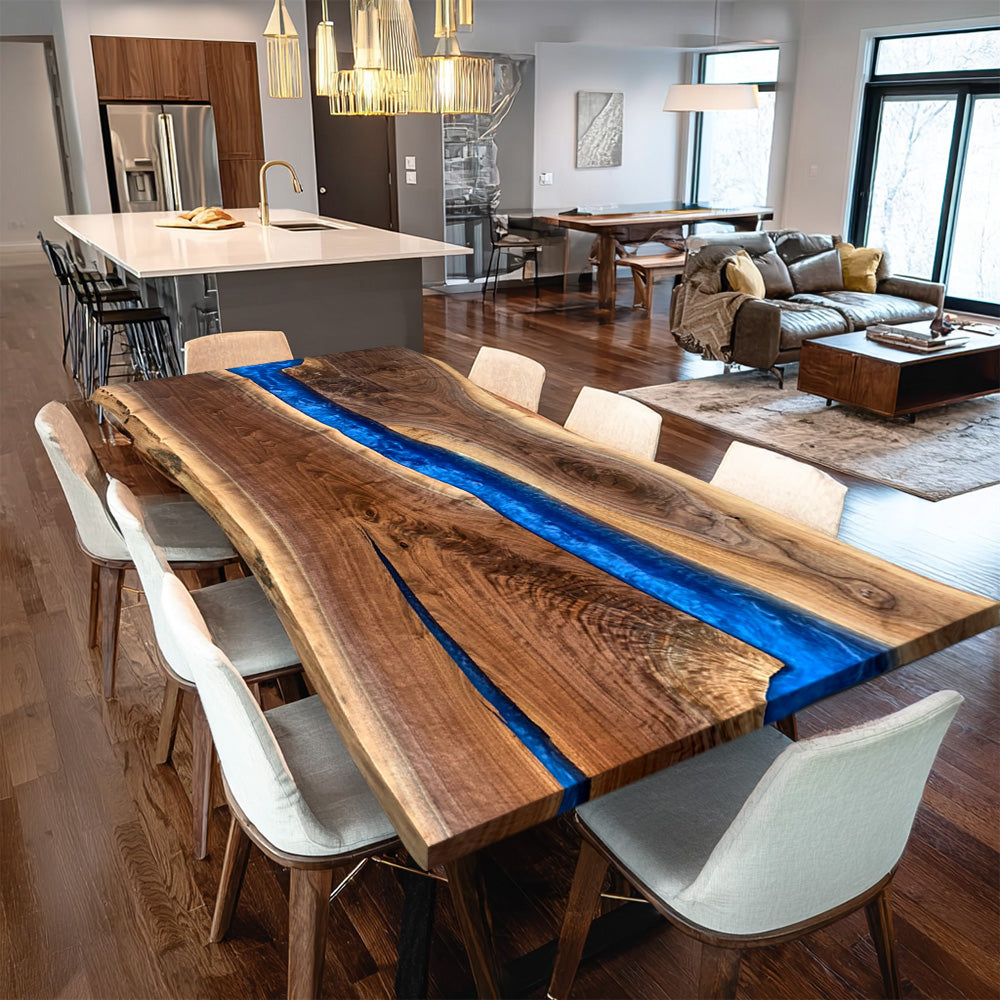 Black Walnut Epoxy Table in Scottsdale