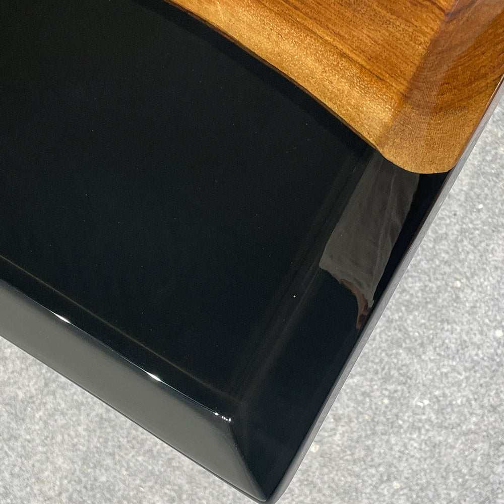 Custom Black Walnut River Resin Epoxy Table in Los Angeles
