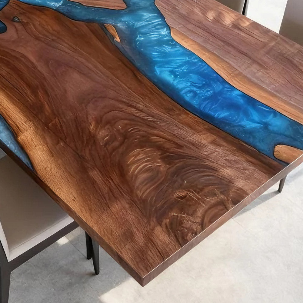 Black Walnut Resin Conference Epoxy Table in Seattle