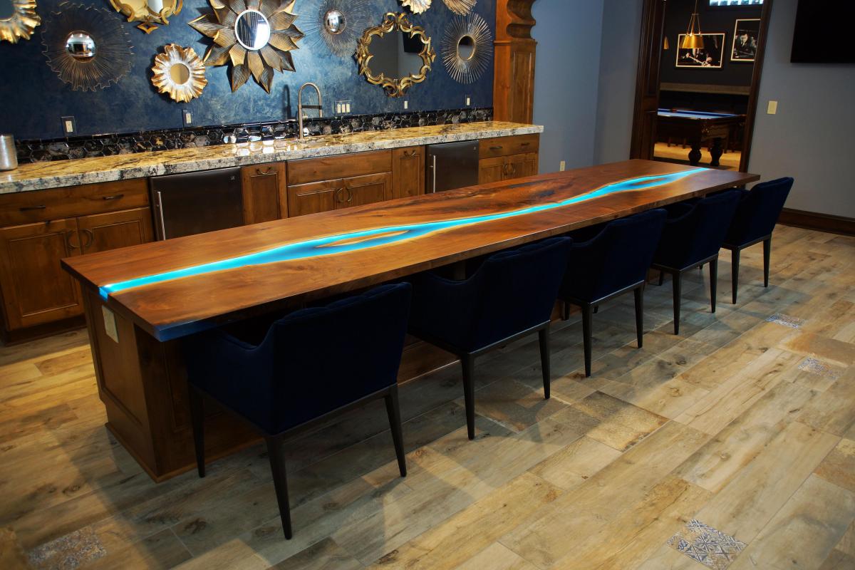 Custom River Epoxy Tabletop Kazanahome