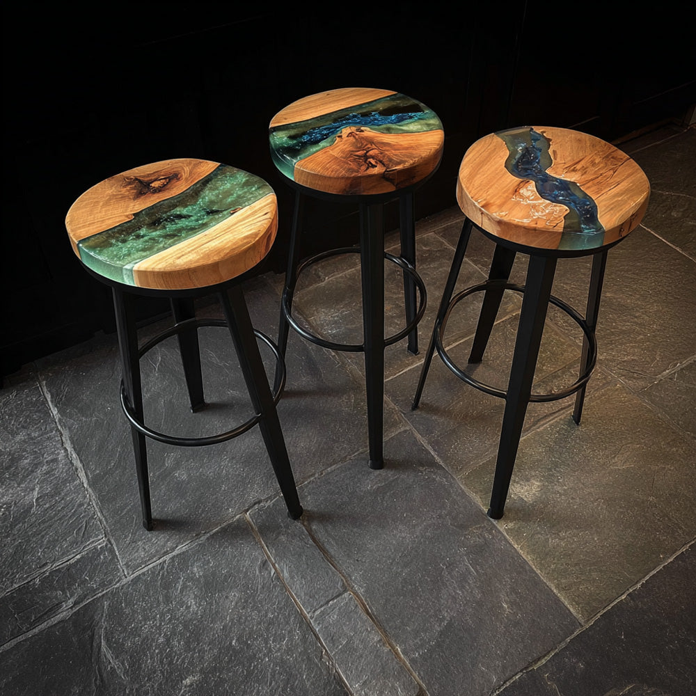 Round Poplar River Epoxy Chairs&Stools KEC14