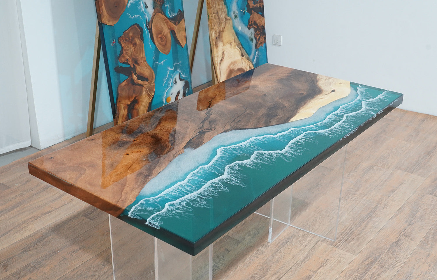 Wave Epoxy Resin Table - Kazanahome in Florida