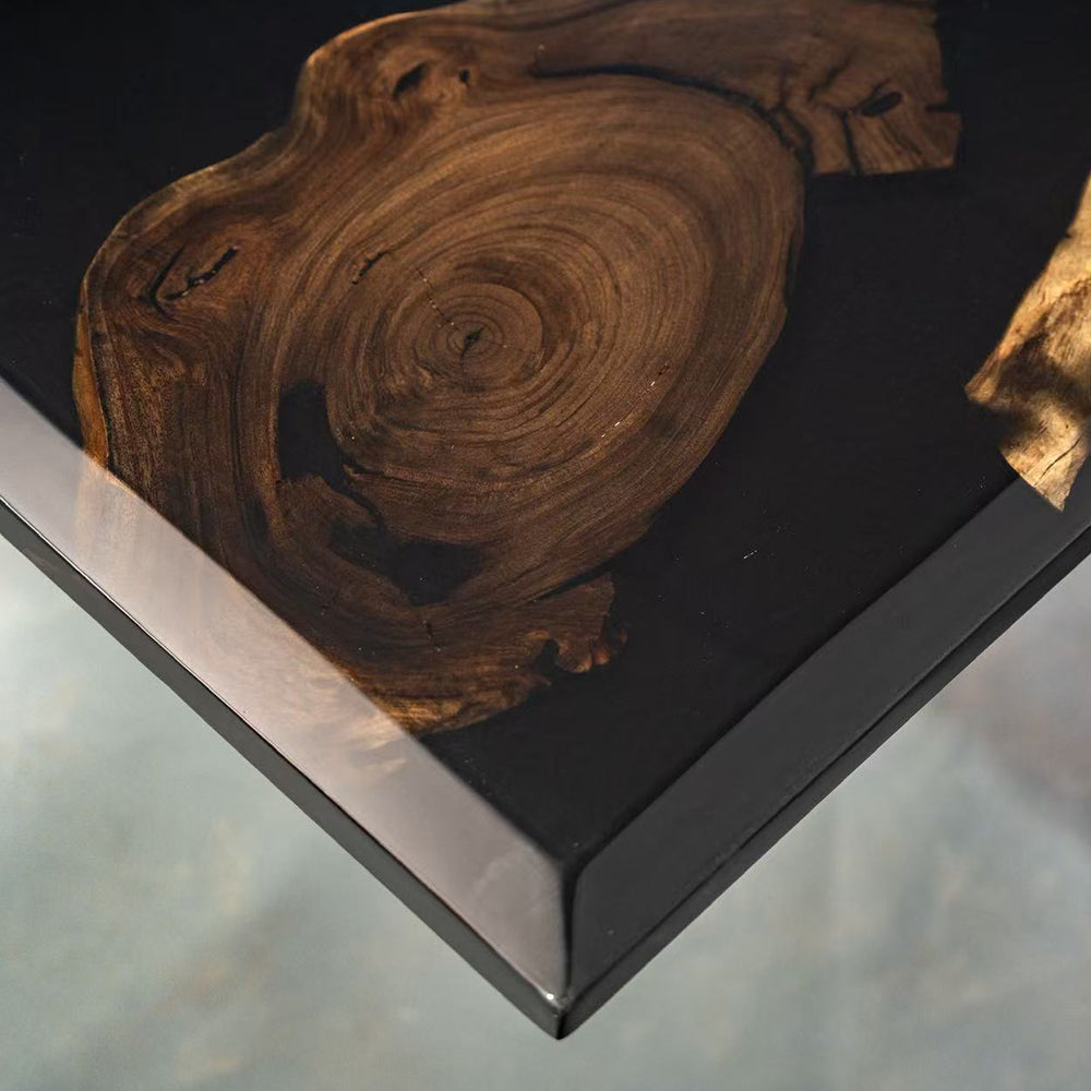 Wood Black Resin Epoxy Tables