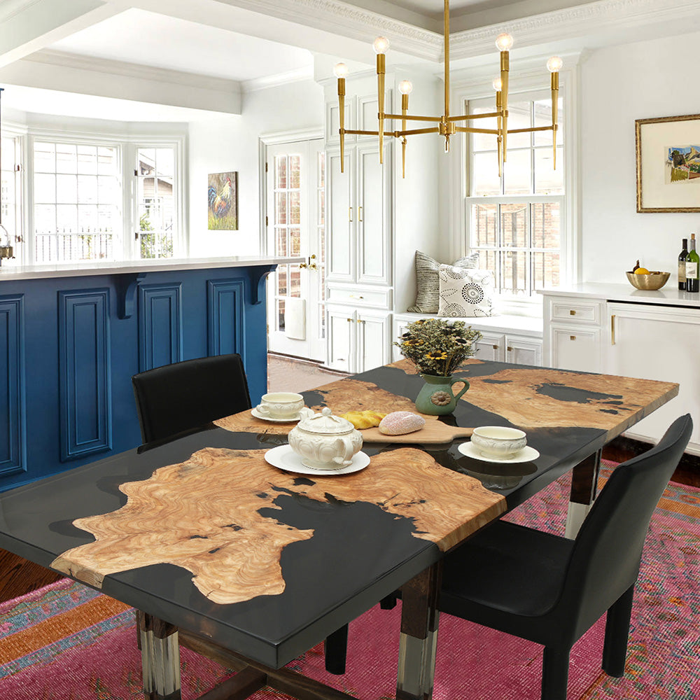 Olive Wood Epoxy Table