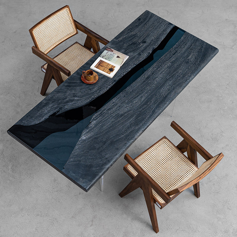 Kazanahome Epoxy Table Black Walnut Epoxy Table