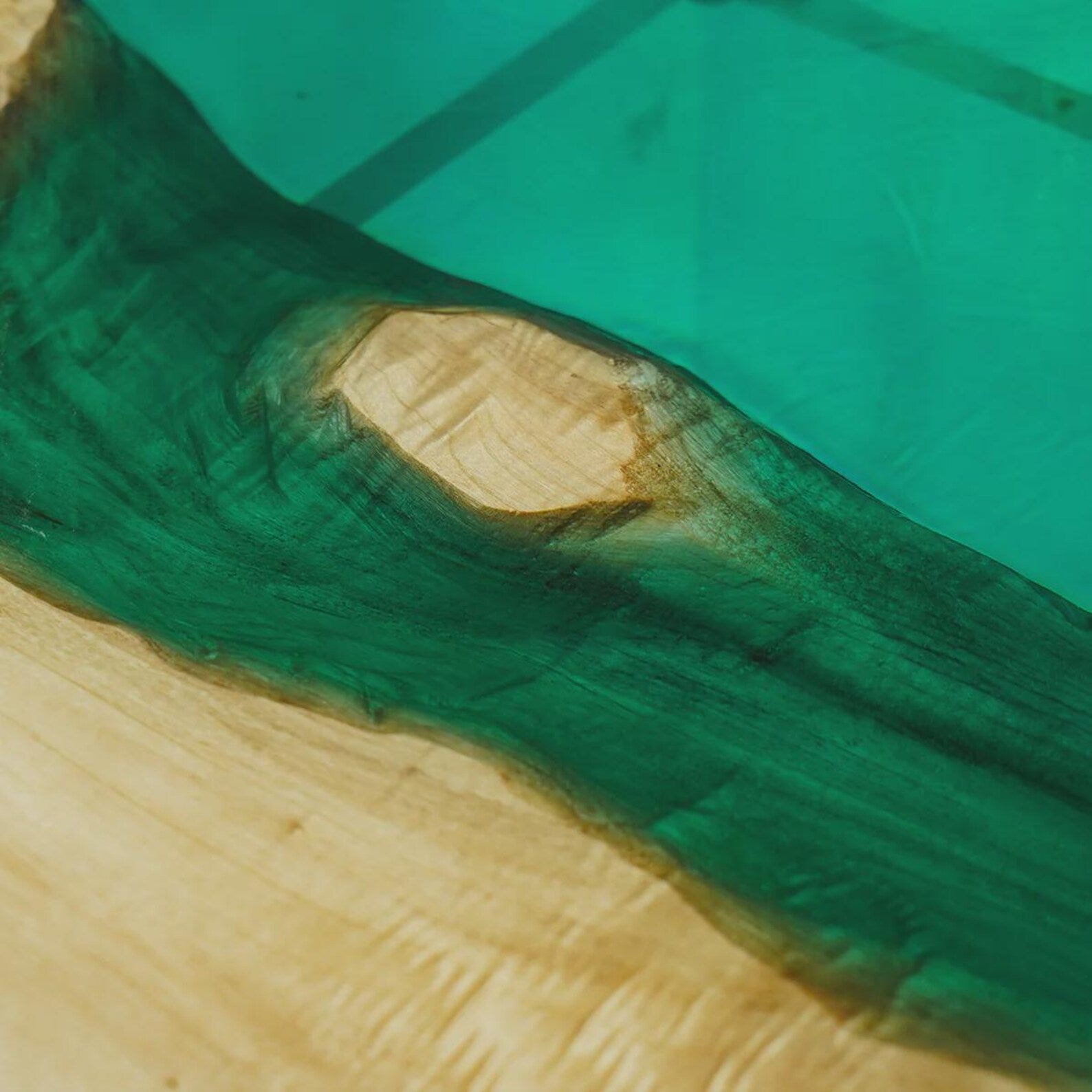 Handcrafted River Epoxy Headboard in Boston