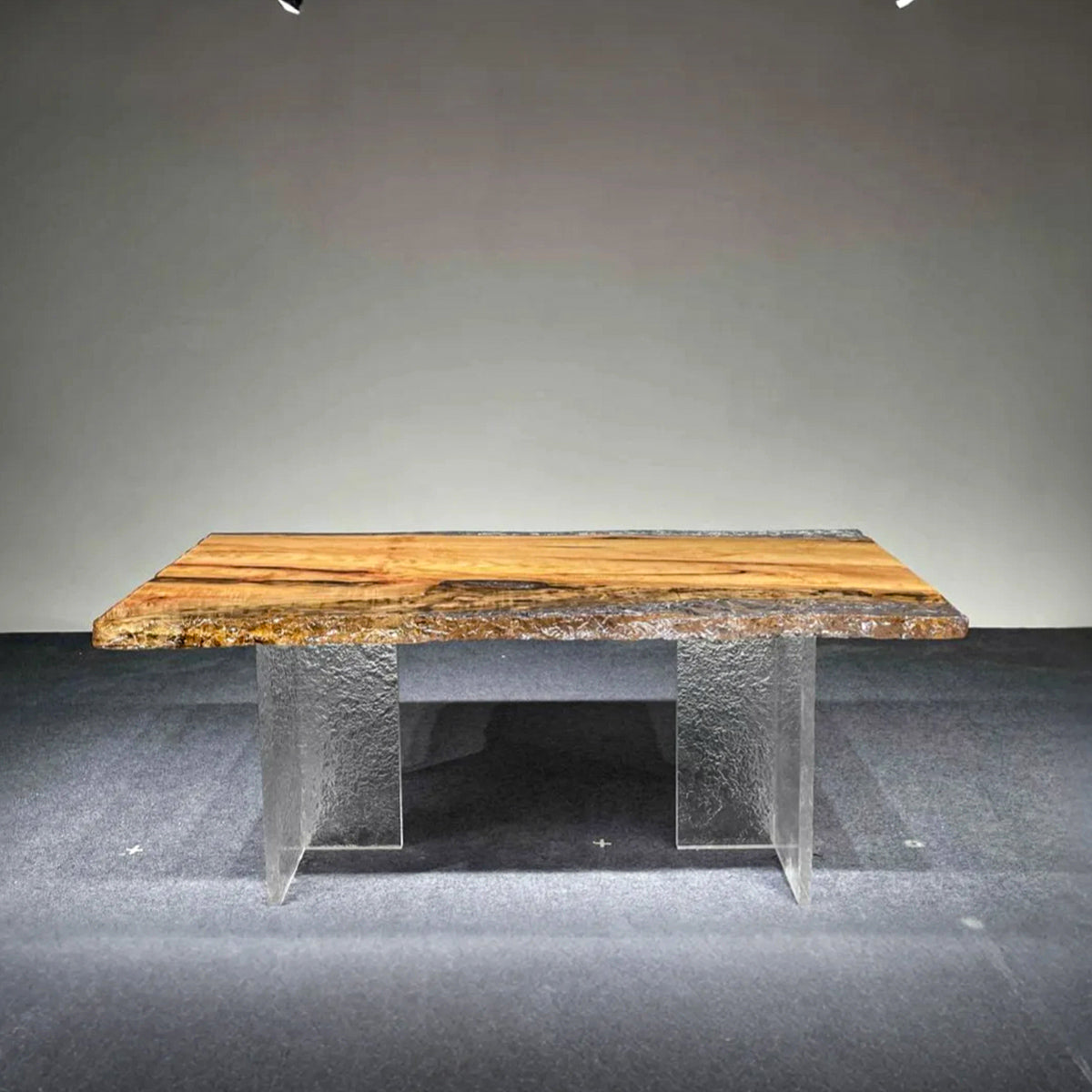 Live Edge Ice Crack Epoxy Table