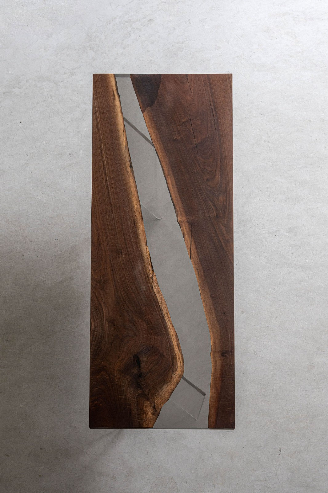 KAZANAHOME Wood Epoxy Resin River Table 31.5"Wx 86.2"L