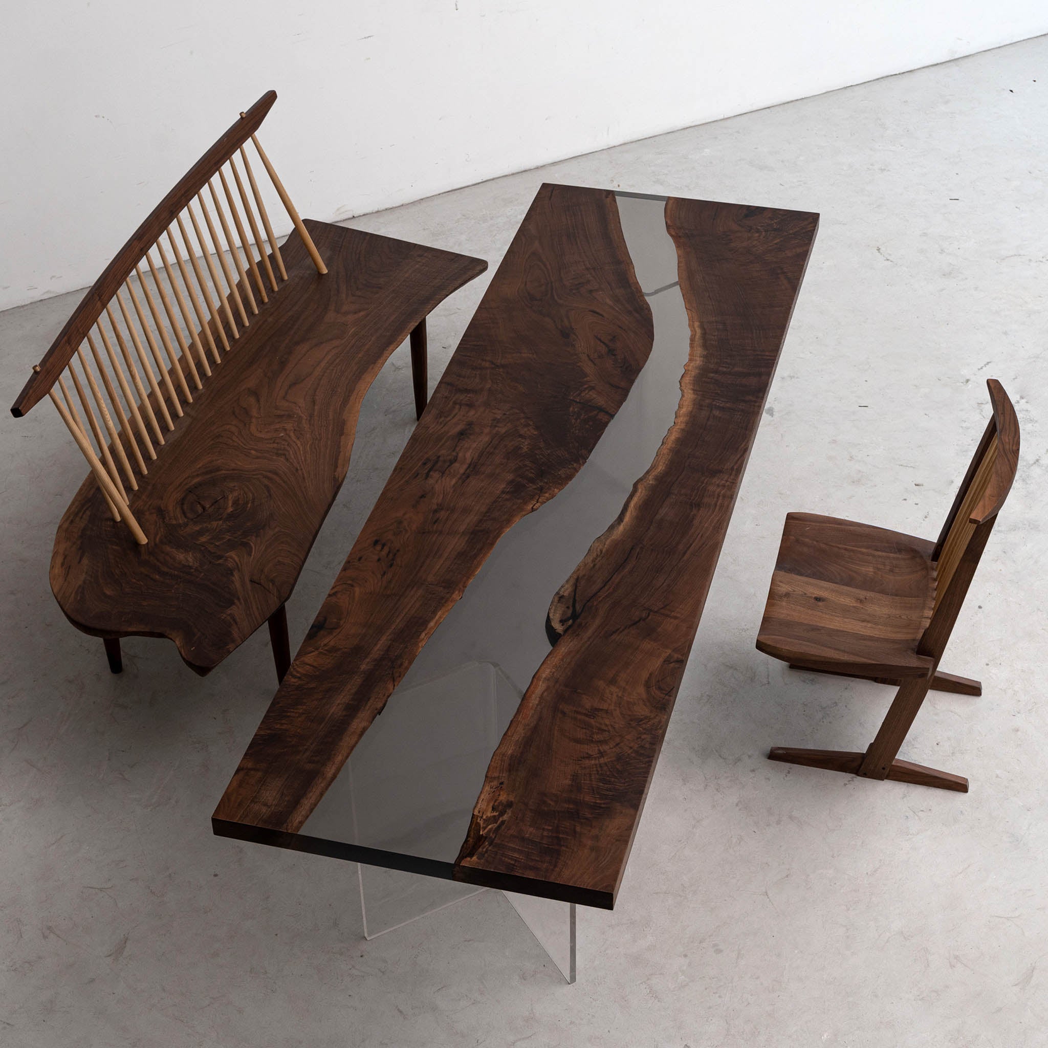 stright edge black walnut wood - KZANA HOME