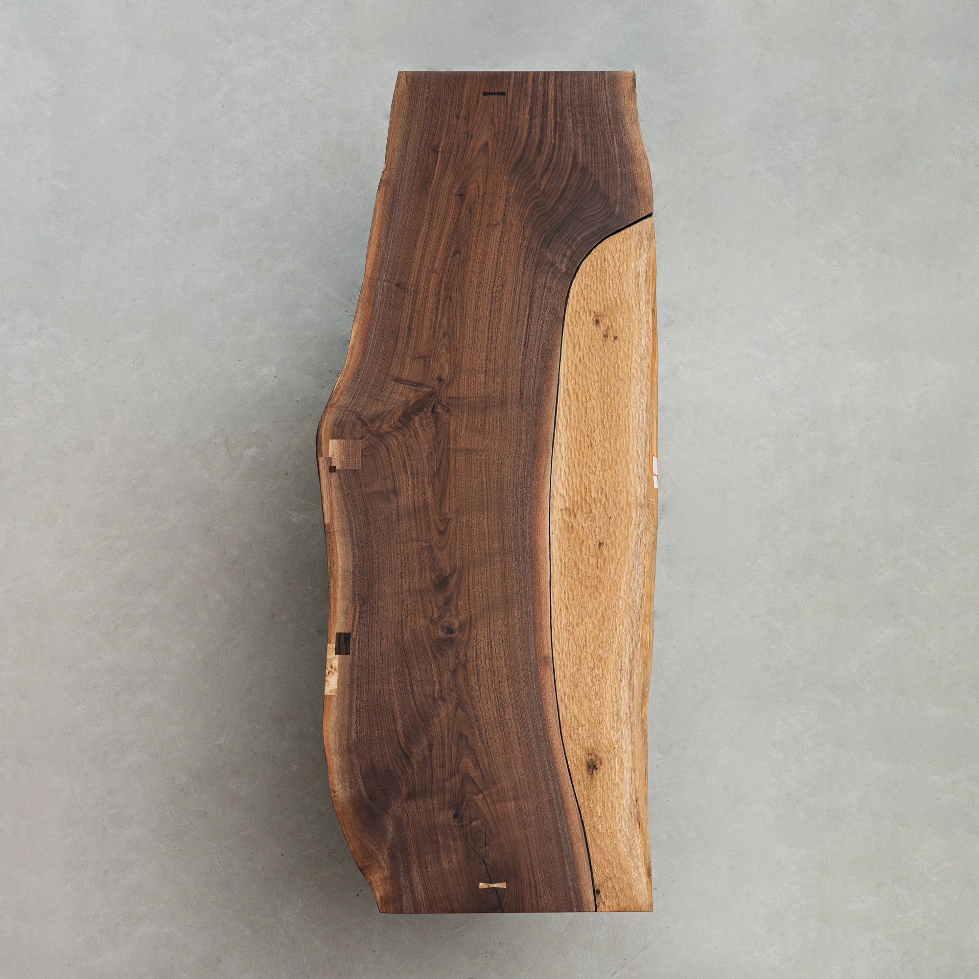 KAZANA Black Walnut White Oak Live Edge Dining Table