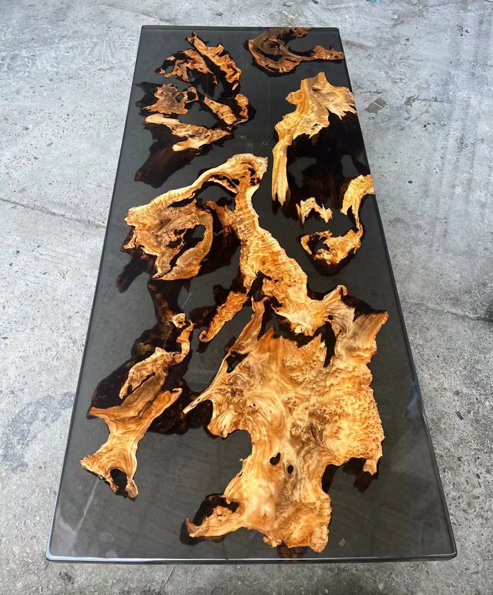 Cunninghamia Wood Epoxy Table - KAZANAHOME