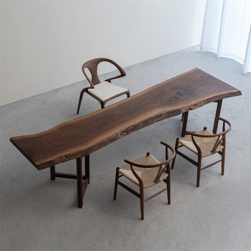 KAZANA Handmade Black Walnut Live Edge Kitchen Table