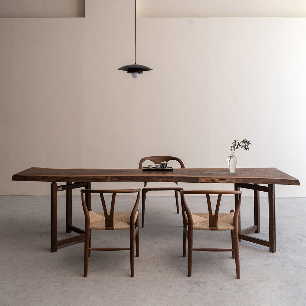KAZANA Handmade Black Walnut Live Edge Kitchen Table