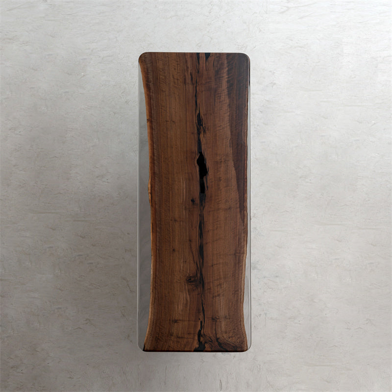 KAZANAHOME-Translucent Epoxy Resin Wood Table - Kazanahome