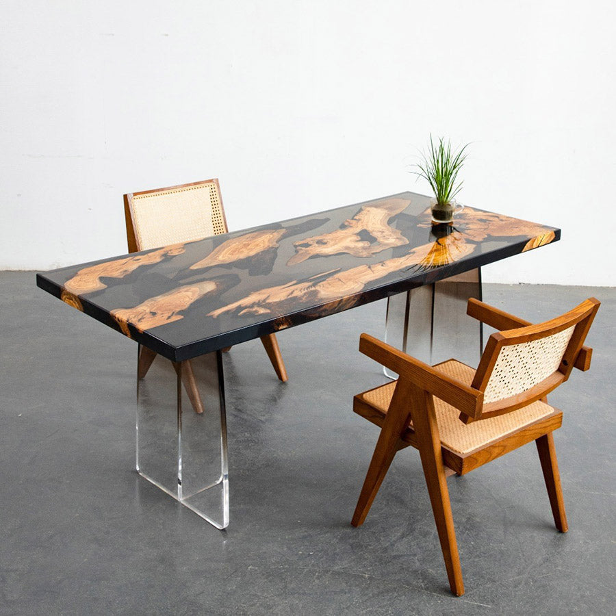 Olive Wood Epoxy Resin Table - Kazanahome