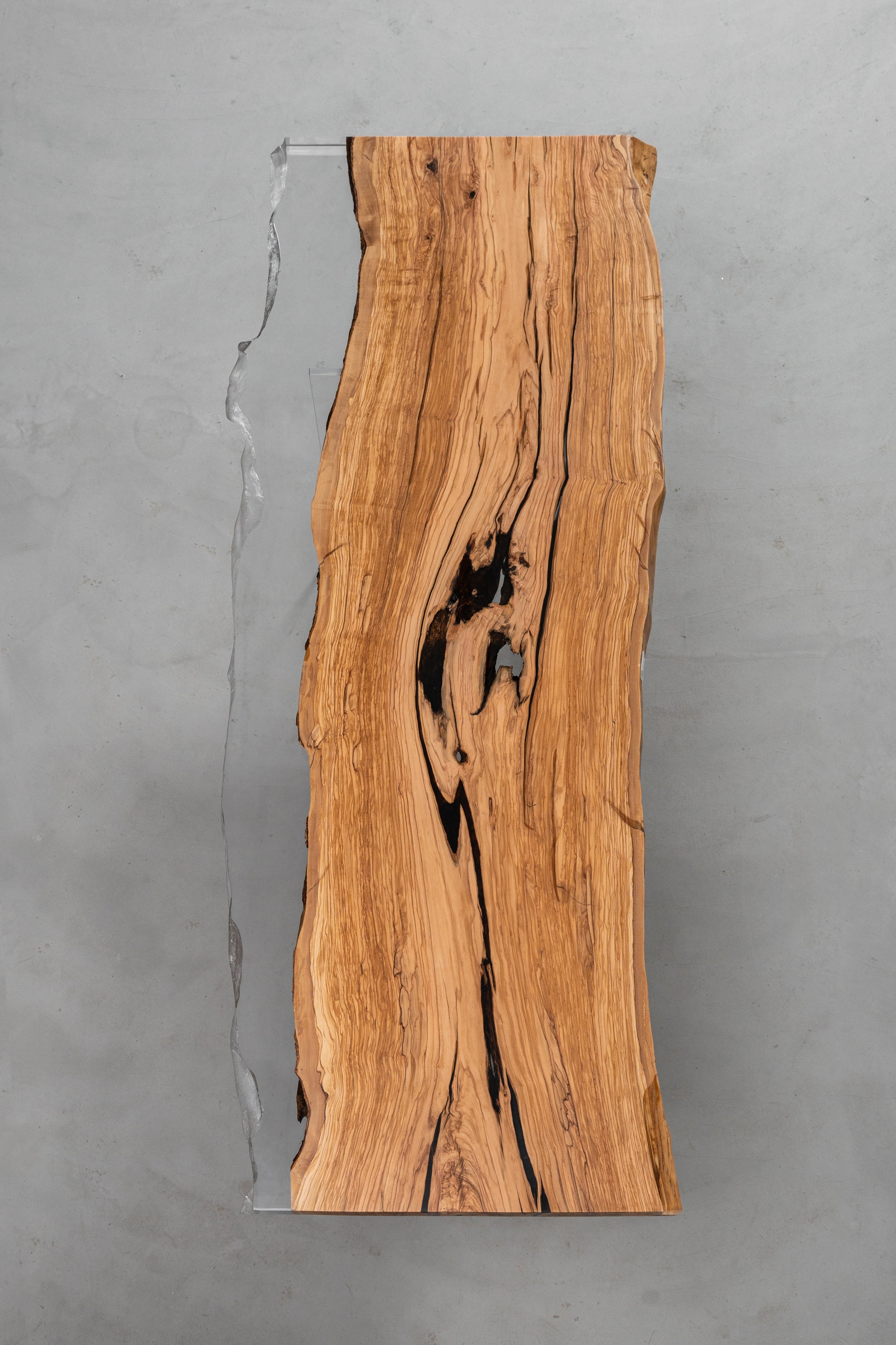KAZANAHOME Live Edge Olive Wood Epoxy Table