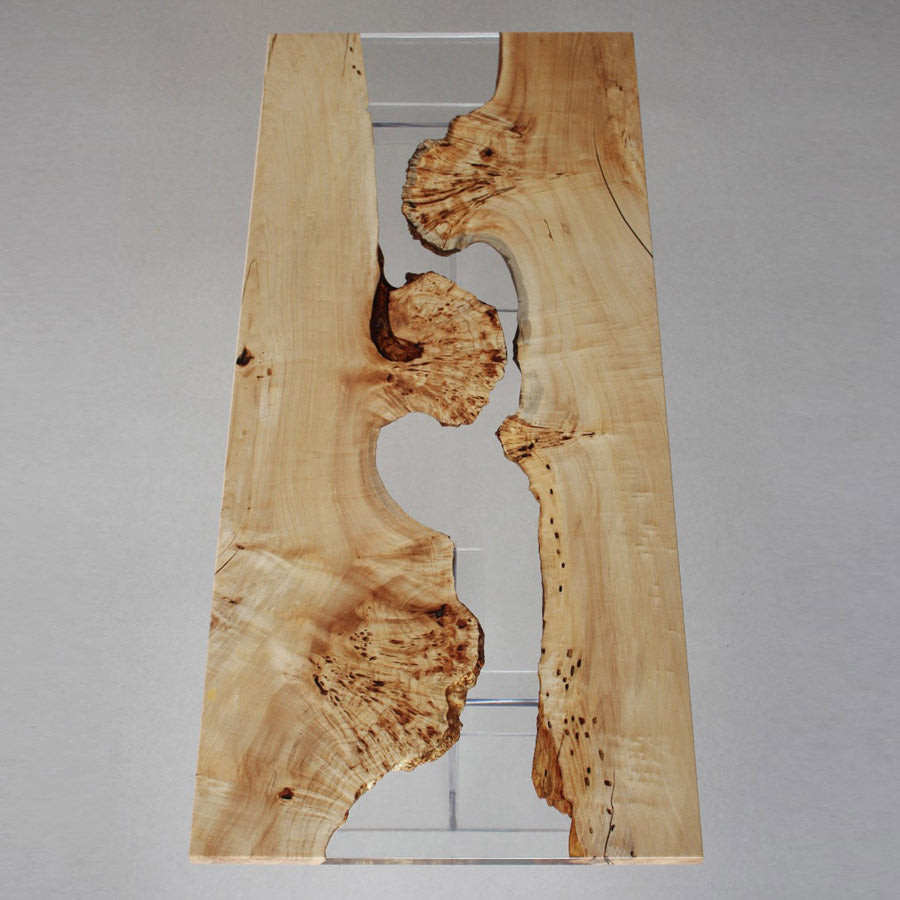 KAZANA Poplar Epoxy Table River Live Edge Dining Table