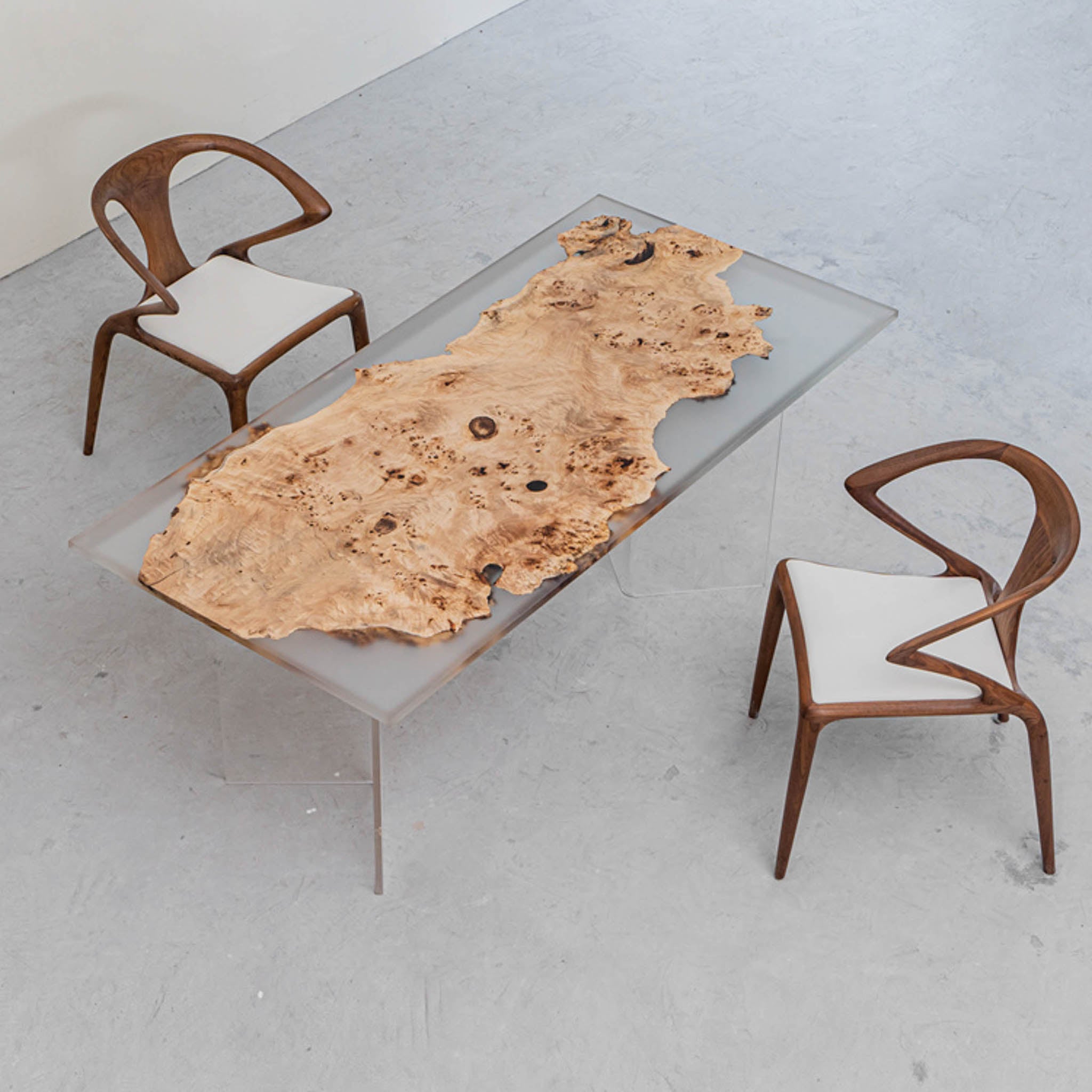 Poplar Wood Grain Epoxy Table - Kazanahome