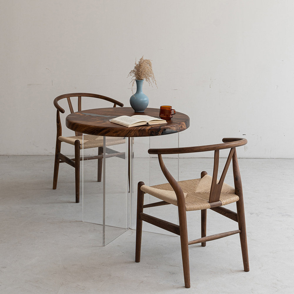 KAZANA Rain Wood Sofa Table Round Epoxy Table