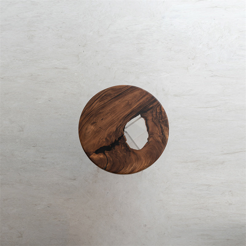 KAZANA Rain Wood Sofa Table Round Epoxy Table